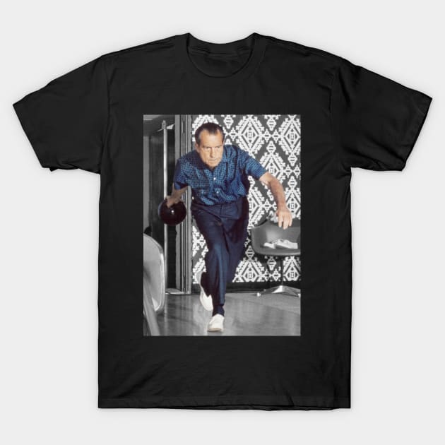 President Richard Nixon bowling at the White House T-Shirt by Soriagk